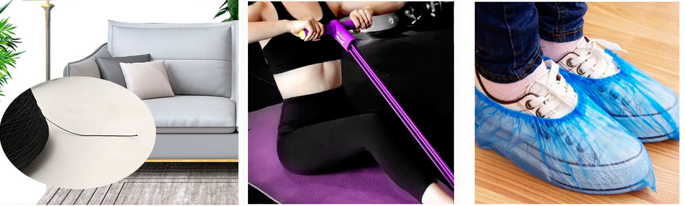 Spandex Covered Yarn 1120P3/30W/BL Application
