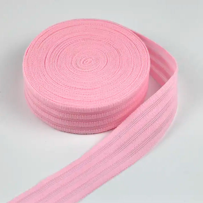 Pink Elastic Webbing